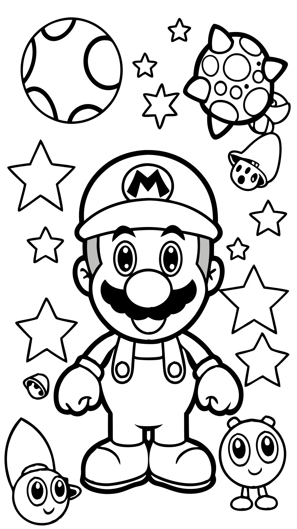 free mario color pages